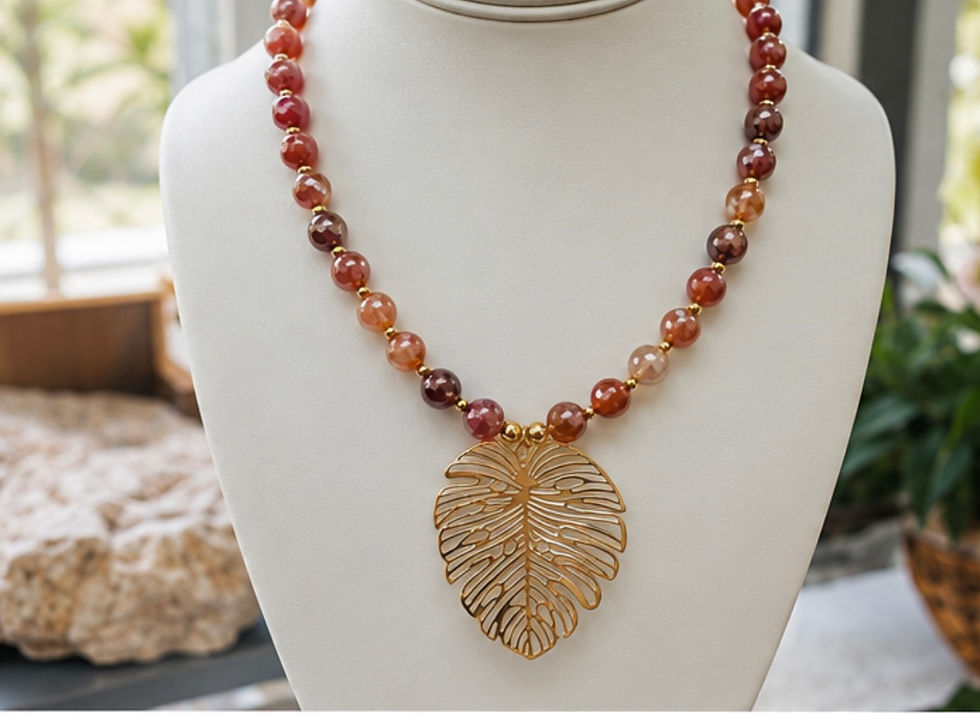 Thumbnail: Golden Palm Serenity Necklace!