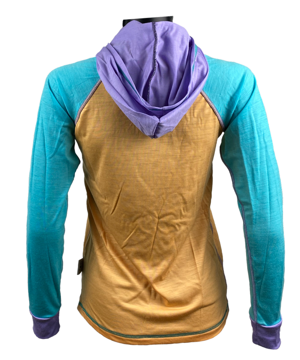 Miniature : T-shirt mérinos capuche femme  "Shape"