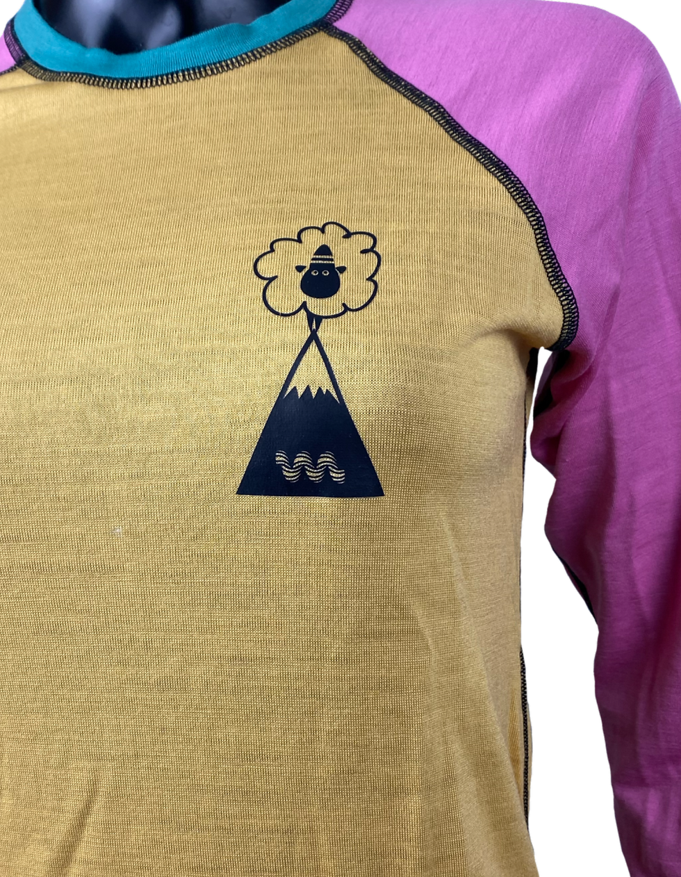 Miniature : T-shirt manches longues merinos "colors" rose