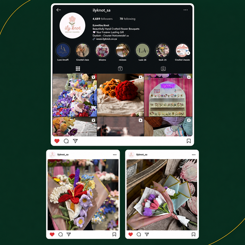 ILY Knot Instagram and social content by OZY Digital Consultants, Durban