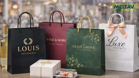 שקיות קרטון ממותגות לעסקים: המדריך לבחירה נכונה ומיתוג חכם