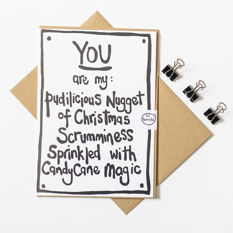 Pudilicious Nugget Christmas Card
