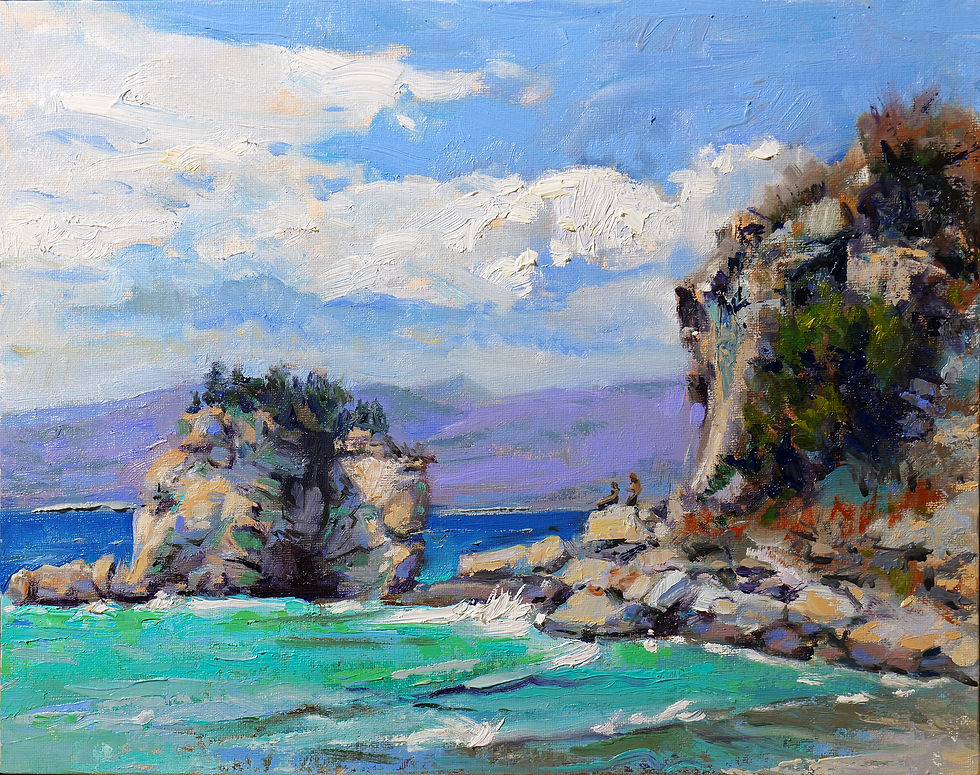 'Blue Fire & Wild Edge' - Original Painting