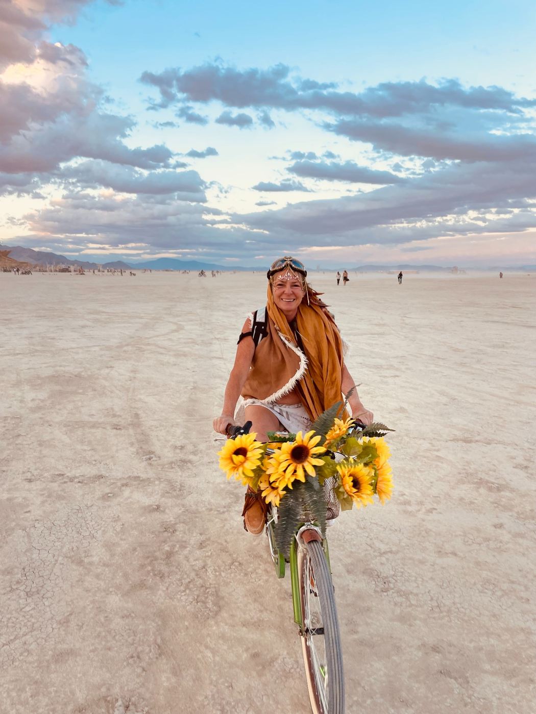 A joyful bicycle ride at Burning Man