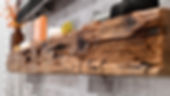 Reclaimed wood fireplace mantle