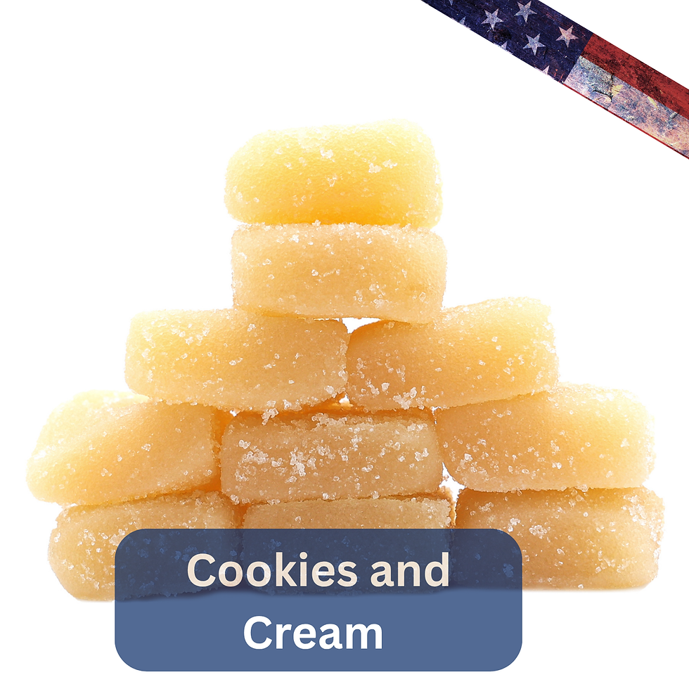 Delta 9 Gummies—Cookies & Cream—25mg ea/250mg Total—10pc