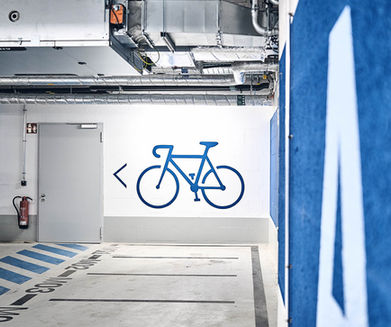 Referenz Garagenbeschriftung Fahrrad