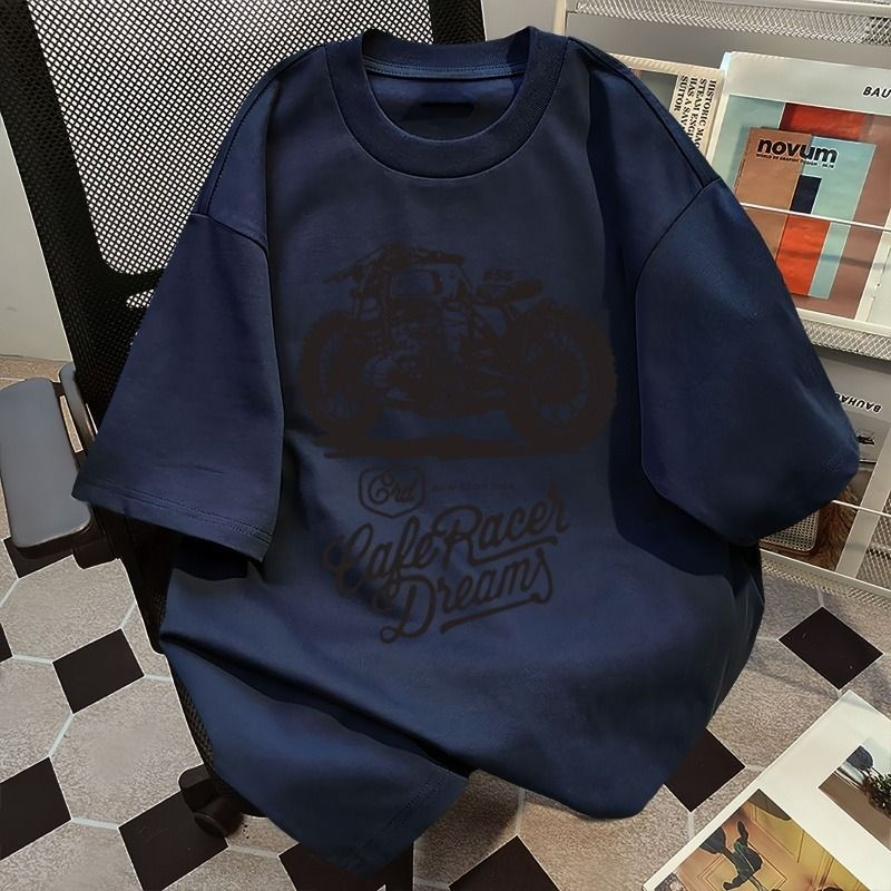 Thumbnail: Men's Pure Cotton Casual Loose Short Sleeve Raglan T-Shirt