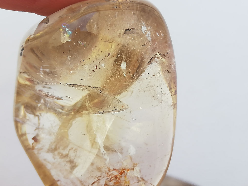 Miniatura: Citrino natural en canto rodado