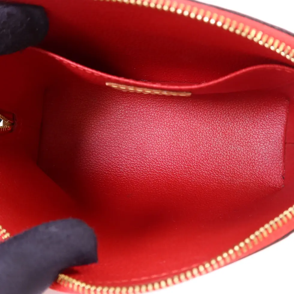 Thumbnail: LOUIS VUITTON LV GHW Pochette Cosmetic Pouch M91496 Monogram Vernis Red