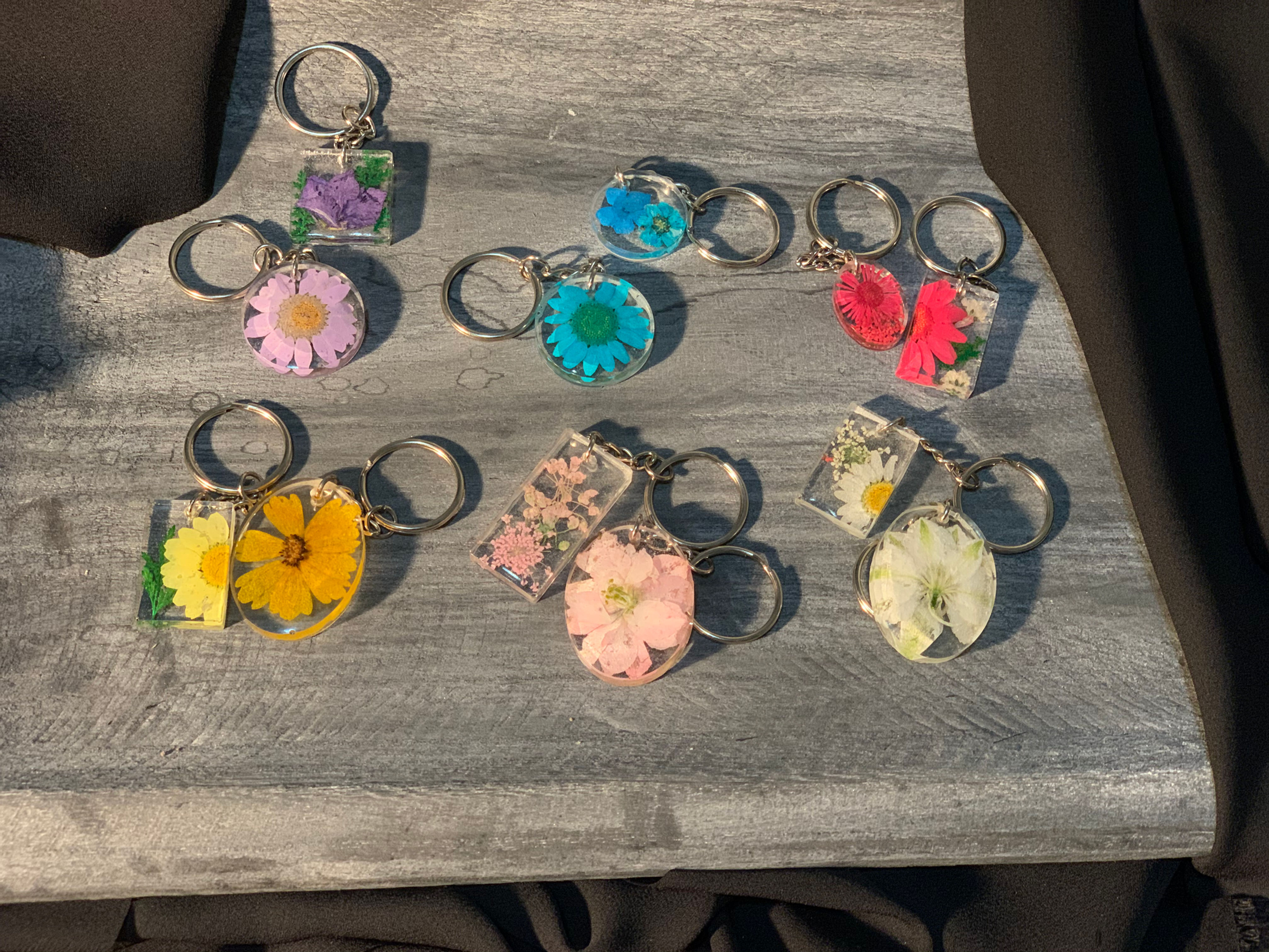 flower keychains 