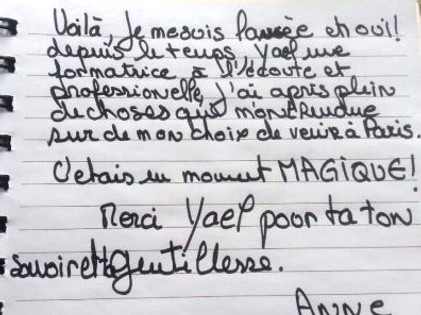 formation jagua, henné, paillette témoignage élève écrit