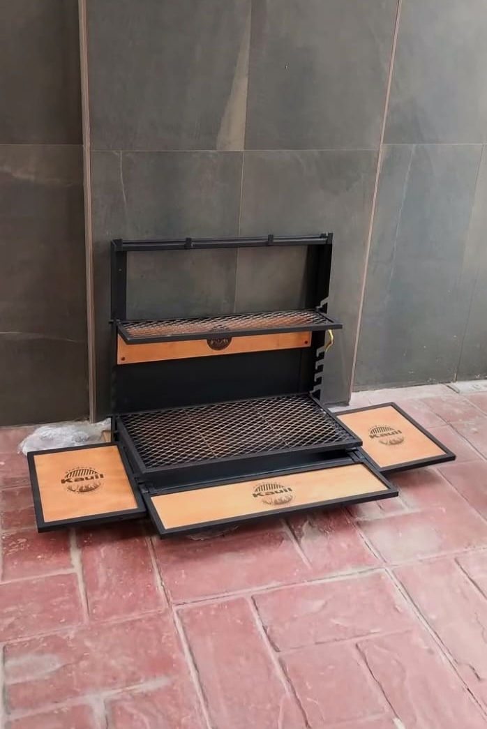 Miniatura: ASADOR ABATIBLE GRANDE -Parrilla de Malla-