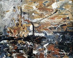 If Jackson Pollock had painted Turner's Fighting Temeraire, by Rosa-Lee Tuffney
