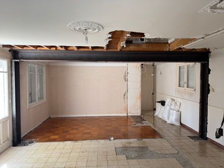 Frangement de murs porteurs dans une maison à La Baule