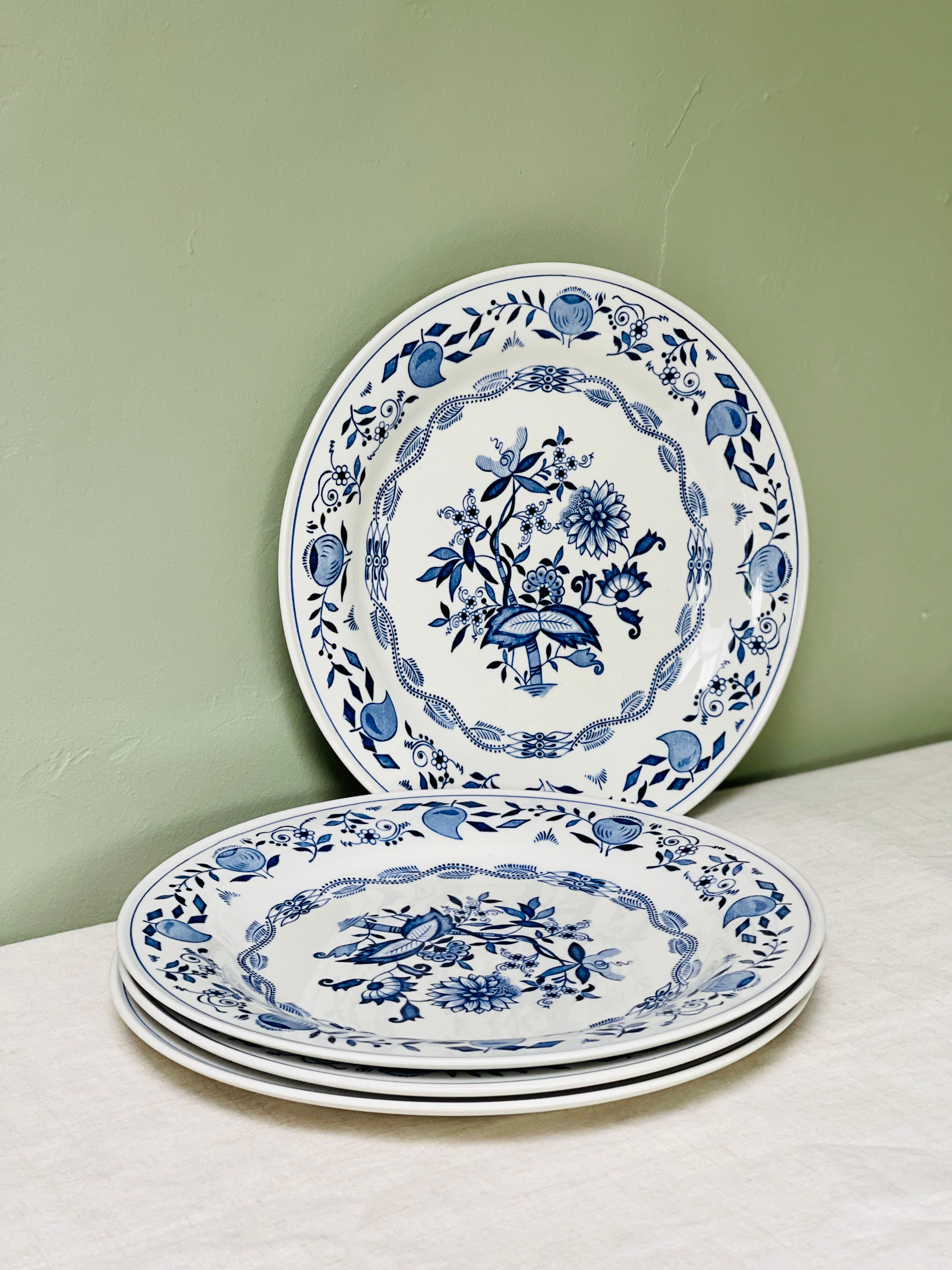 4 assiettes plates Célie