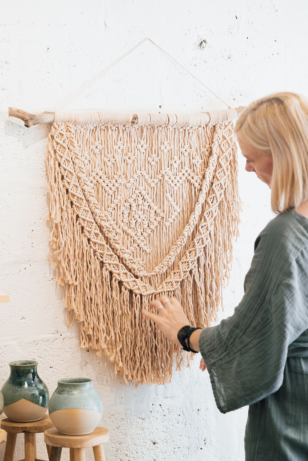 Miniature : Grand macramé mural Emily