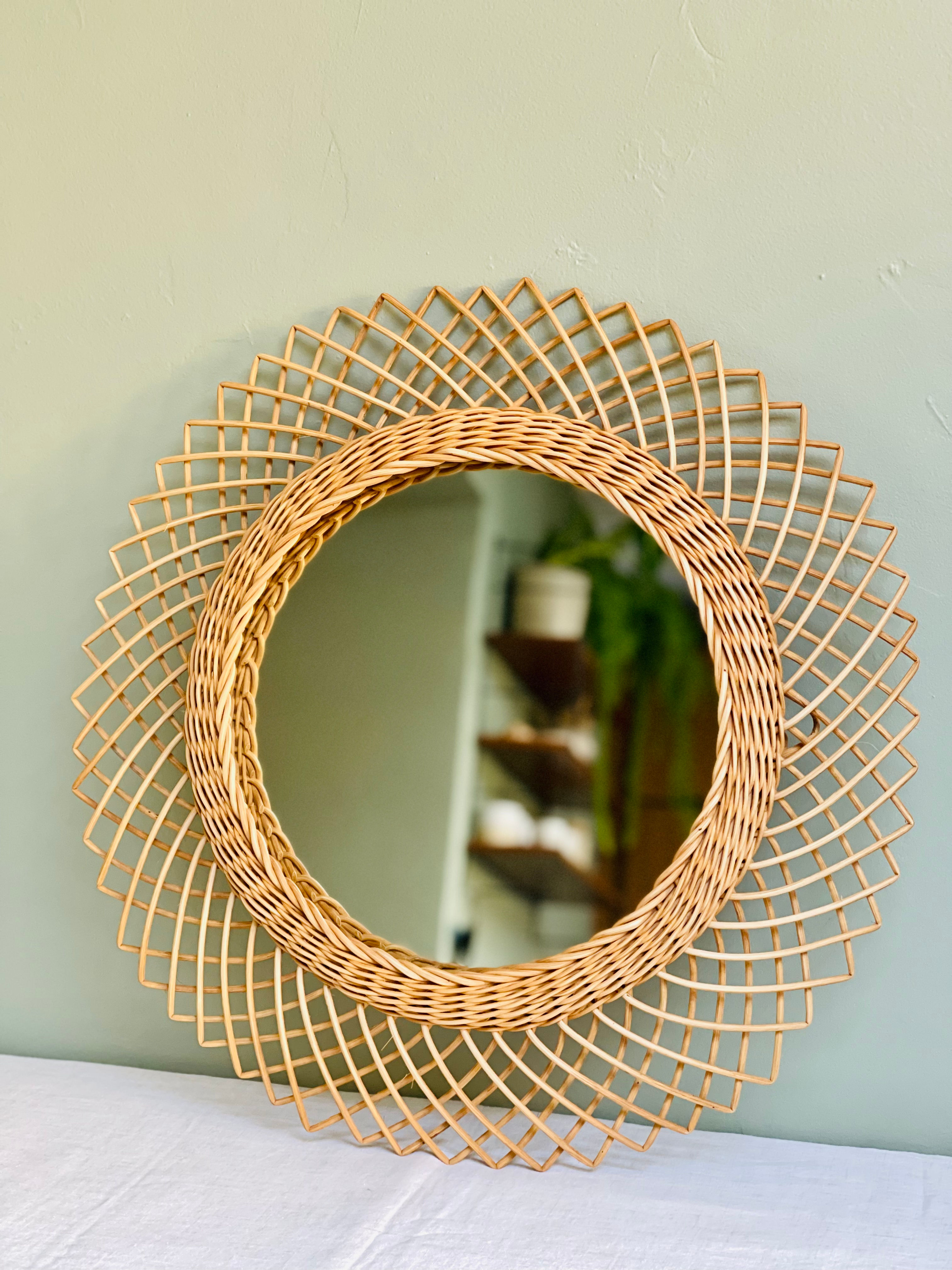 Miroir en rotin Anabelle