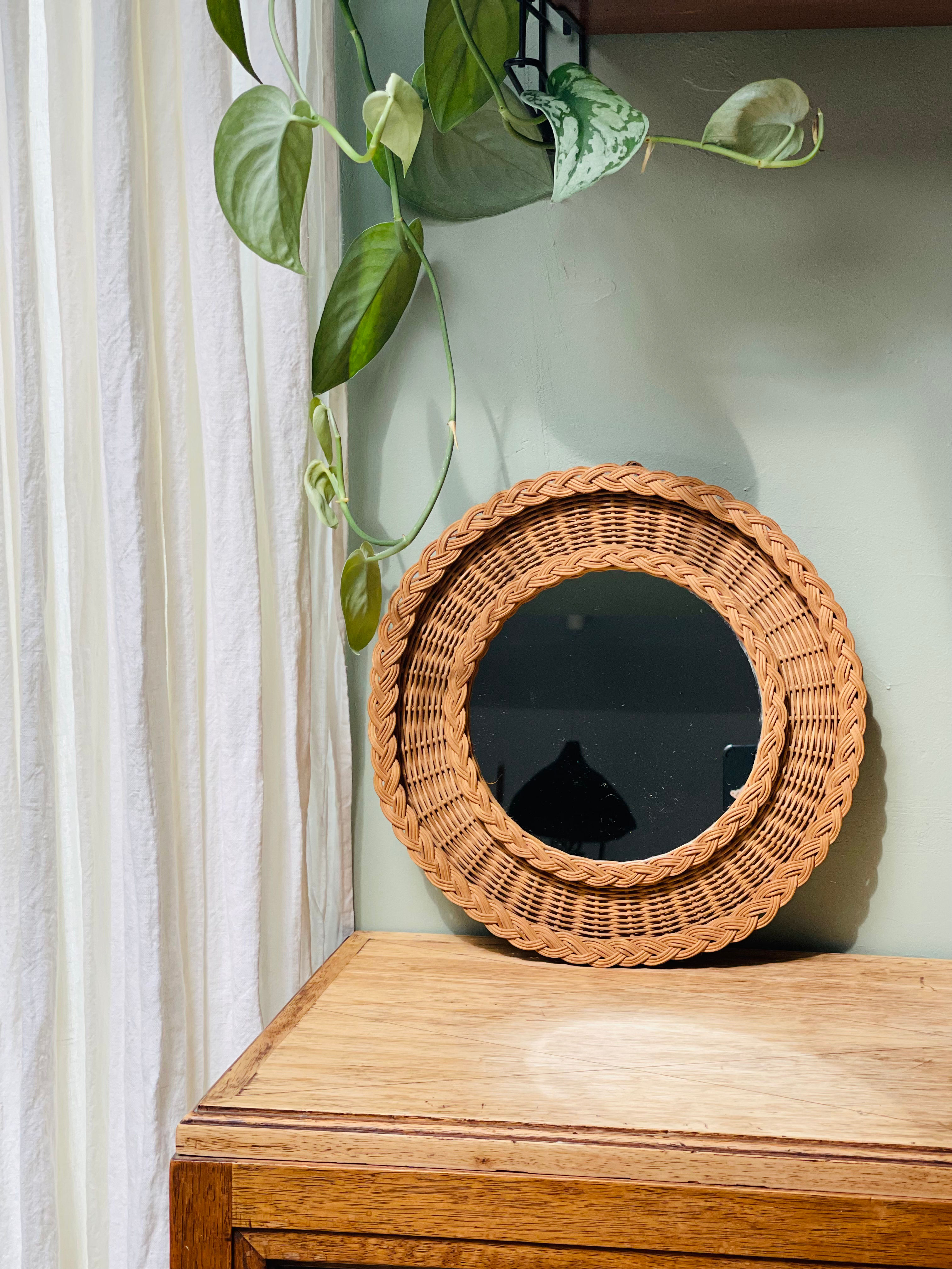 Miroir en rotin Laure