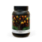 Black large bottle with cacao tree image