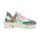 Thumbnail: Men's Mesh Sneakers — Modern Abstract Green & Orange Athletic Shoes