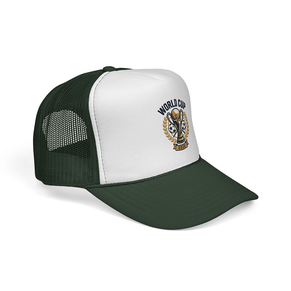 Thumbnail: World Cup Trophy Trucker Cap — Vintage Soccer Championship Hat