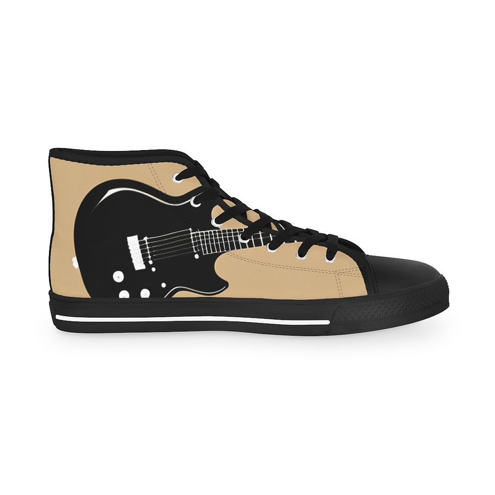 Thumbnail: Men's High-Top Sneakers with a guitar print