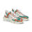 Thumbnail: Men's Mesh Sneakers — Modern Abstract Green & Orange Athletic Shoes