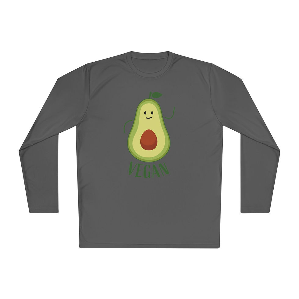 Thumbnail: Vegan Avocado Long Sleeve Tee — Cute Plant-Based Graphic Shirt