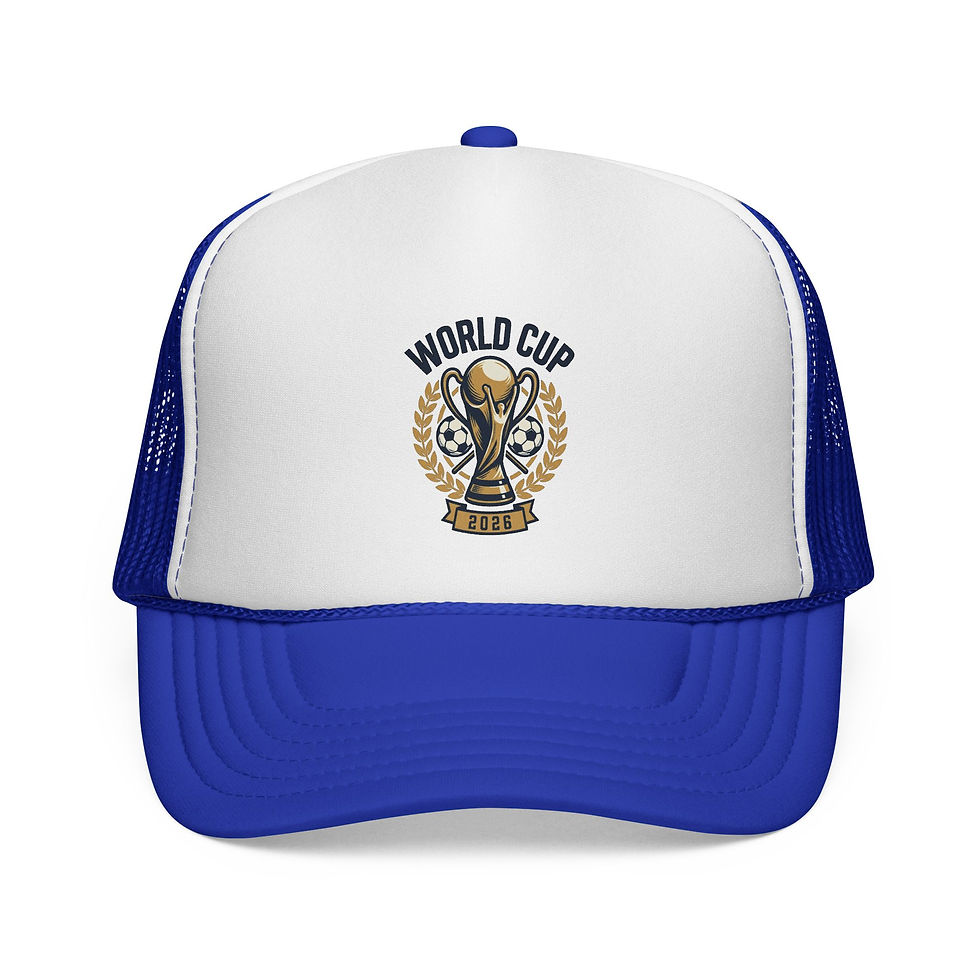 Thumbnail: World Cup Trophy Trucker Cap — Vintage Soccer Championship Hat