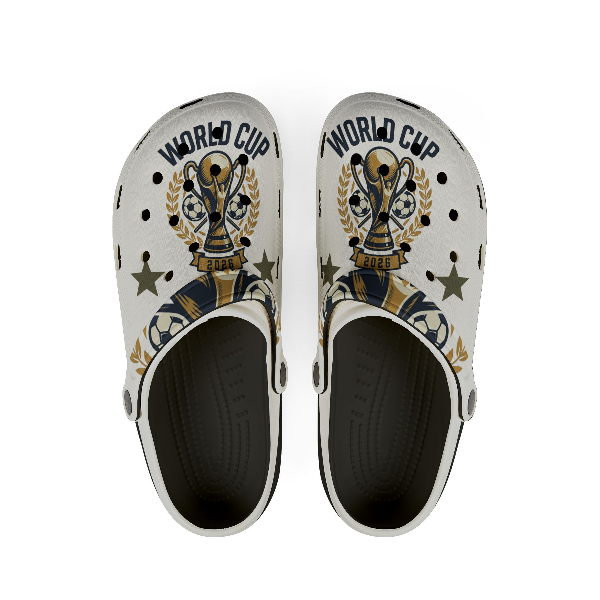 World Cup Trophy EVA Foam Clogs — Soccer Champion Slip-On Shoes