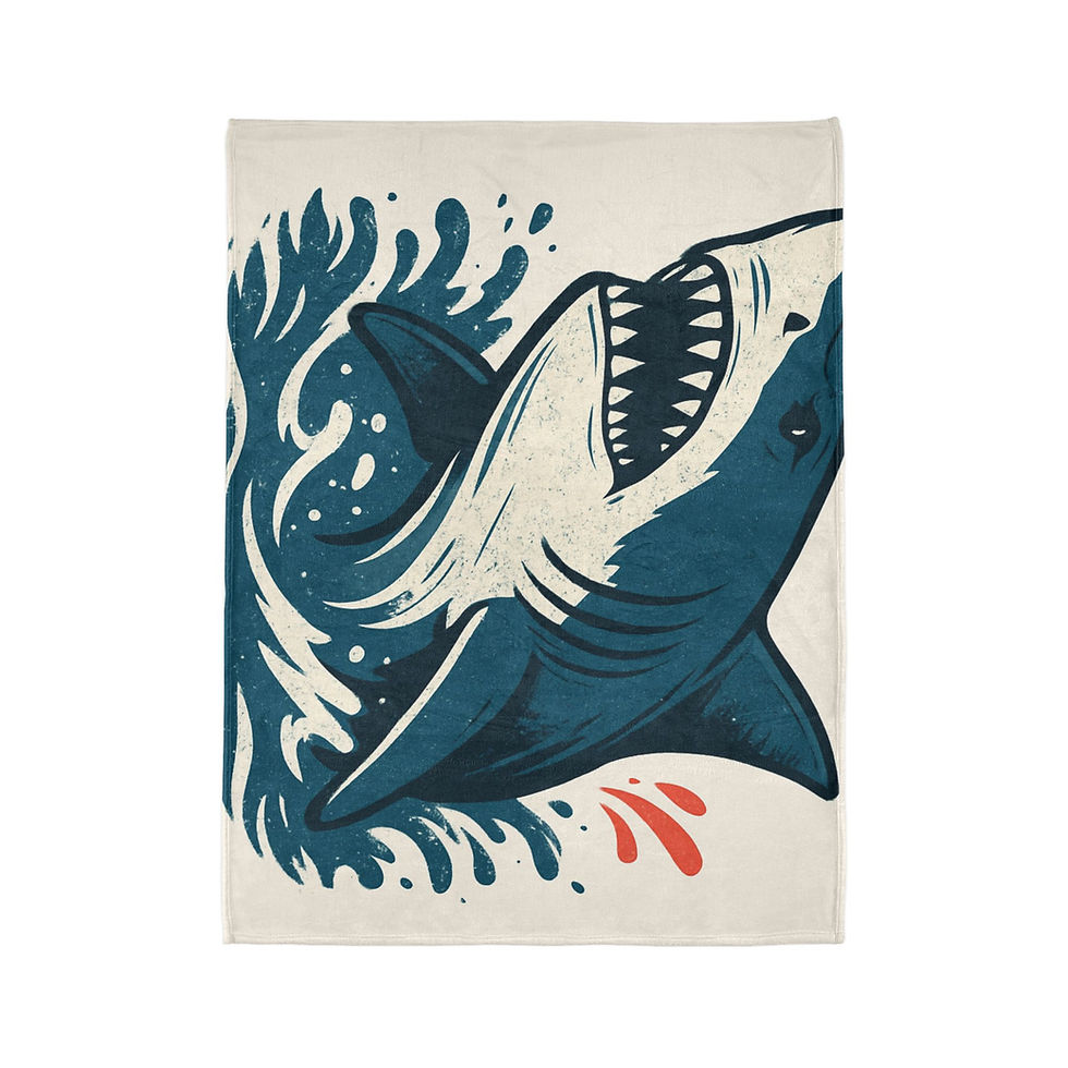 Thumbnail: Shark Attack Plush Blanket