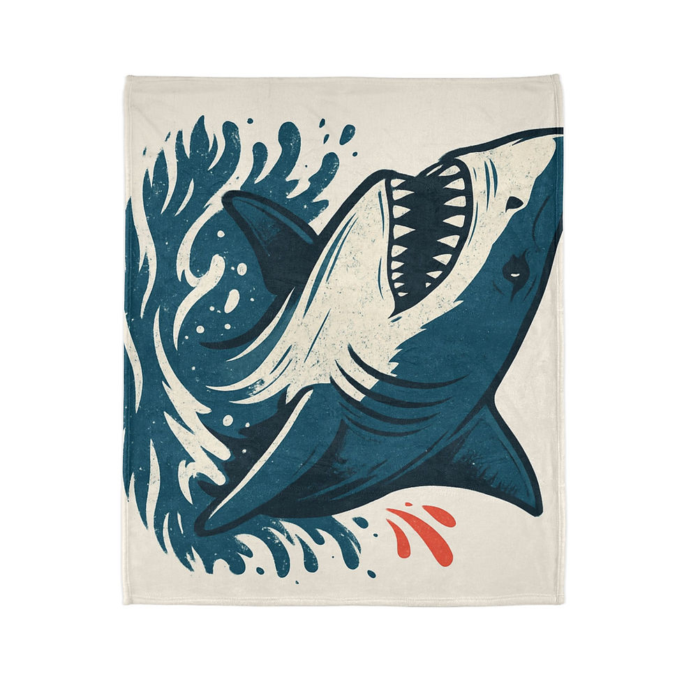 Thumbnail: Shark Attack Plush Blanket