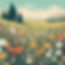 create a picture of a meadow of wild flowers with a range of flowers in.jpg