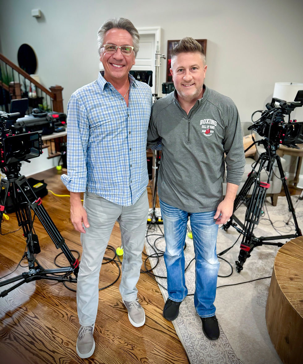Spintel founder Rob Dalton & Director/Producer Corey Frizzell on set of the Docudrama, Still The Jukebox Junkie.