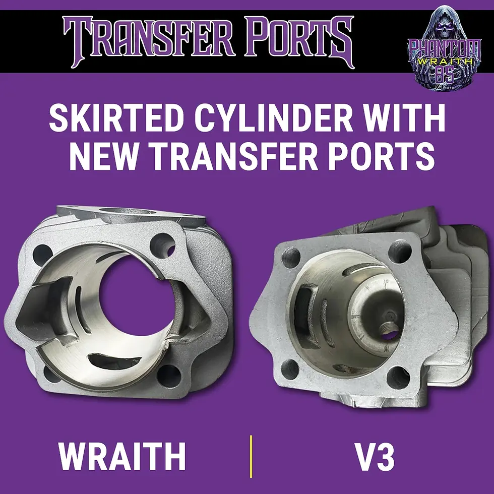 Thumbnail: Phantom 85 Wraith - True 85cc 52mm Bore 2 Stroke Motorized Bicycle Engine Kit