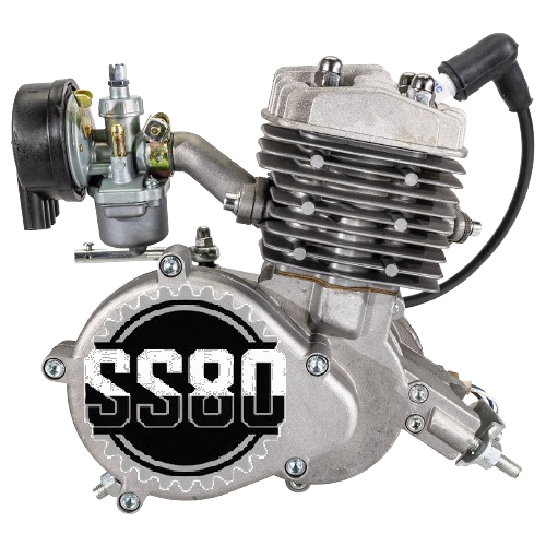 SS80 Silver Slant 66/80cc Motorized Bicycle Kit | MotoredLife