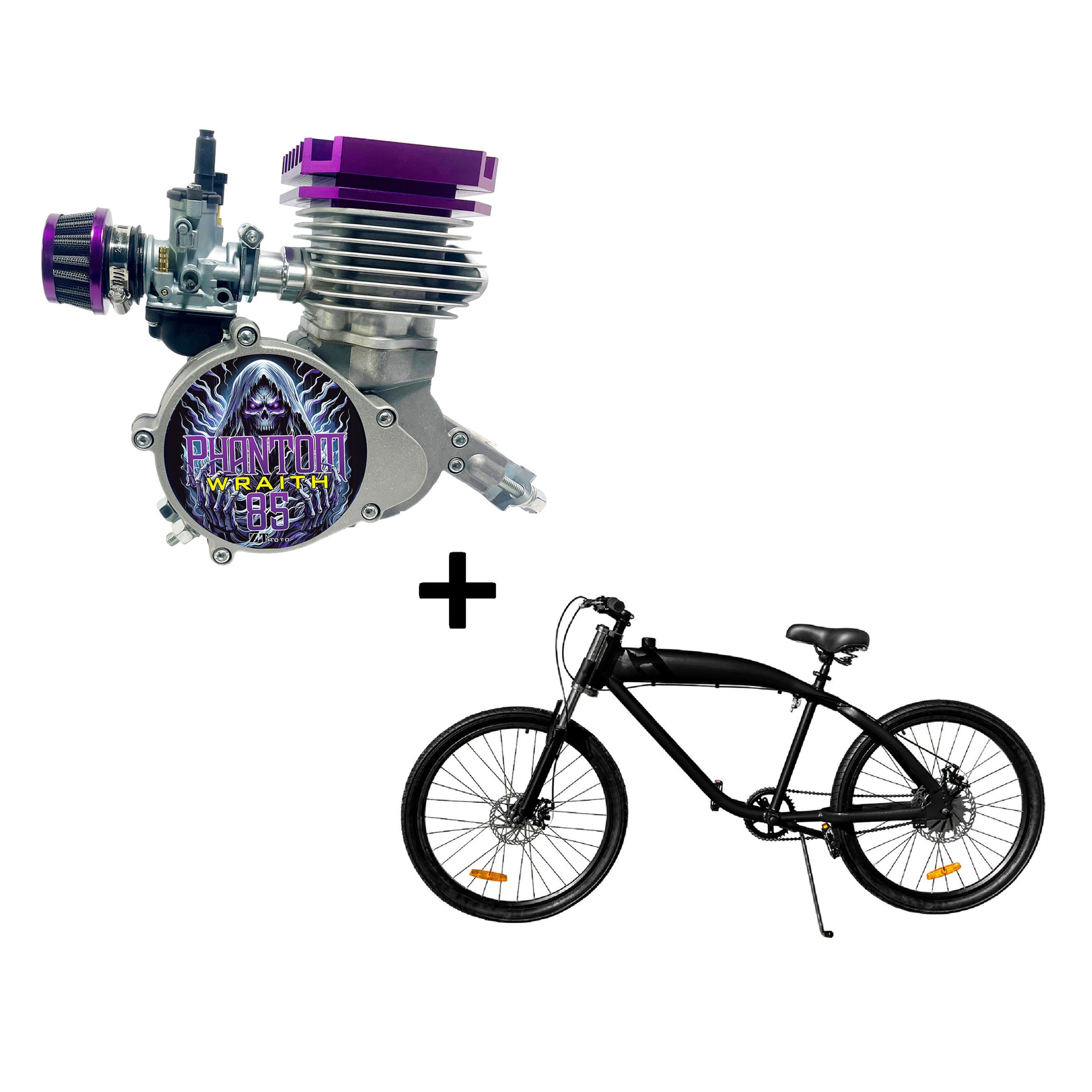 Felt Motor-Assisted Bicycle with Phantom Wraith 85cc Engine Top Speed 28mph*