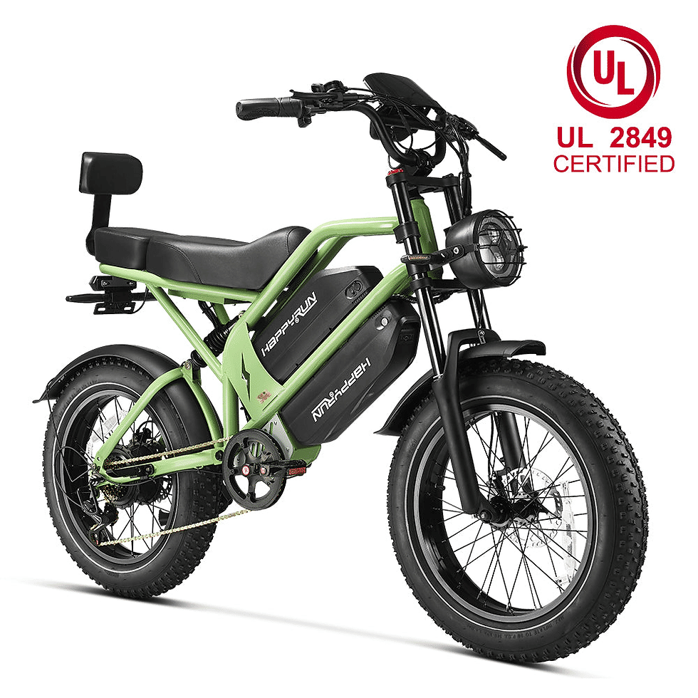 Thumbnail: greenThe HappyRun G70 is a powerful electric cargo bike built to haul everything from groceries to kids with ease. Its 750W p