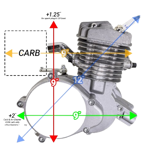 Zeda80 2 stroke 66/80cc - Motorized Bicycle Conversion Kit