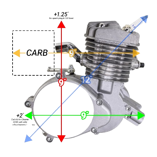 Zeda80 2 stroke 66/80cc - Motorized Bicycle Conversion Kit