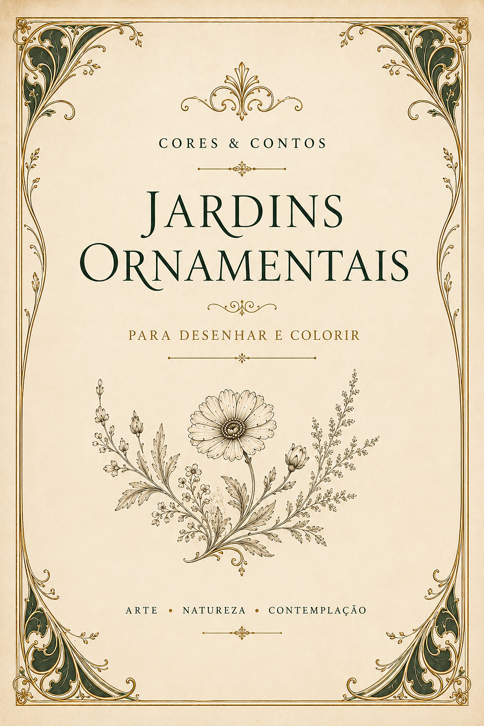 Miniatura: Livro de Colorir Botânico Art Nouveau para Adultos | Ebook PDF Imprimível