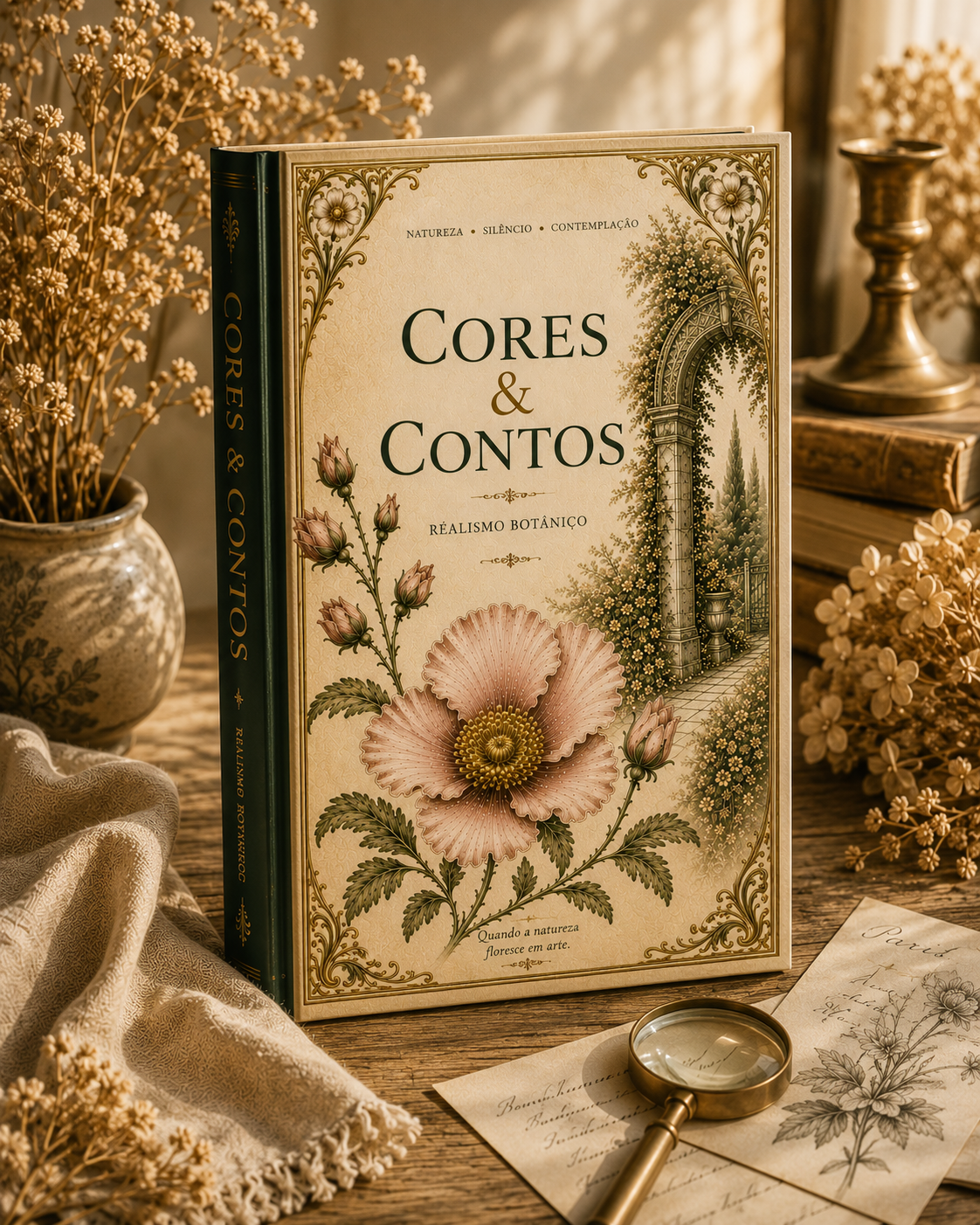 Livro de Colorir Botânico Art Nouveau para Adultos | Ebook PDF Imprimível