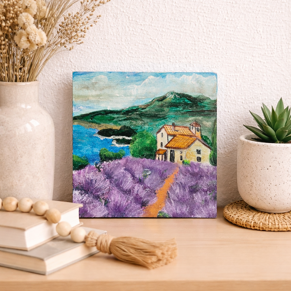Quadrinho Decorativo Provence 10x10 – Pintura em Madeira