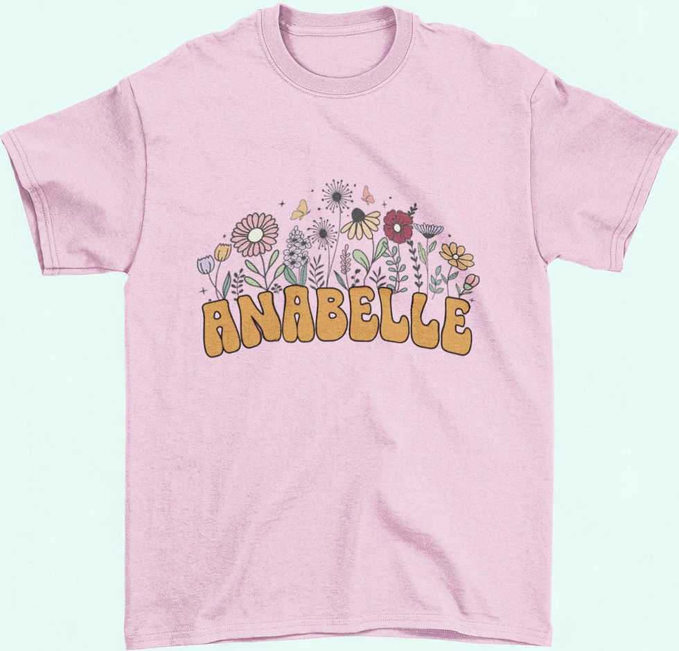 Thumbnail: Personalized Girl Shirt - Wild Flower Toddler Shirt - Personalized Toddler & You