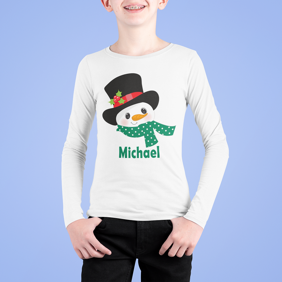 Thumbnail: Snowman Shirt Christmas Shirt Snow man shirt - Baby Snow man shirt - toddler shi