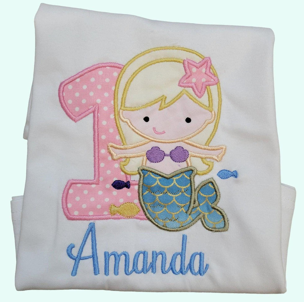 Thumbnail: Mermaid birthday shirt  Personalized mermaid shirt, Birthday mermaid toddler shi