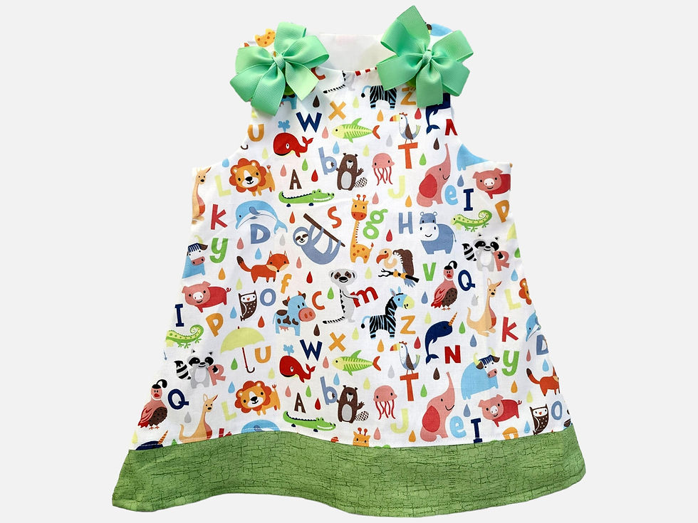 Pre School toddler dress, Kindergarten dress, Jumper school dress, Birthday anim