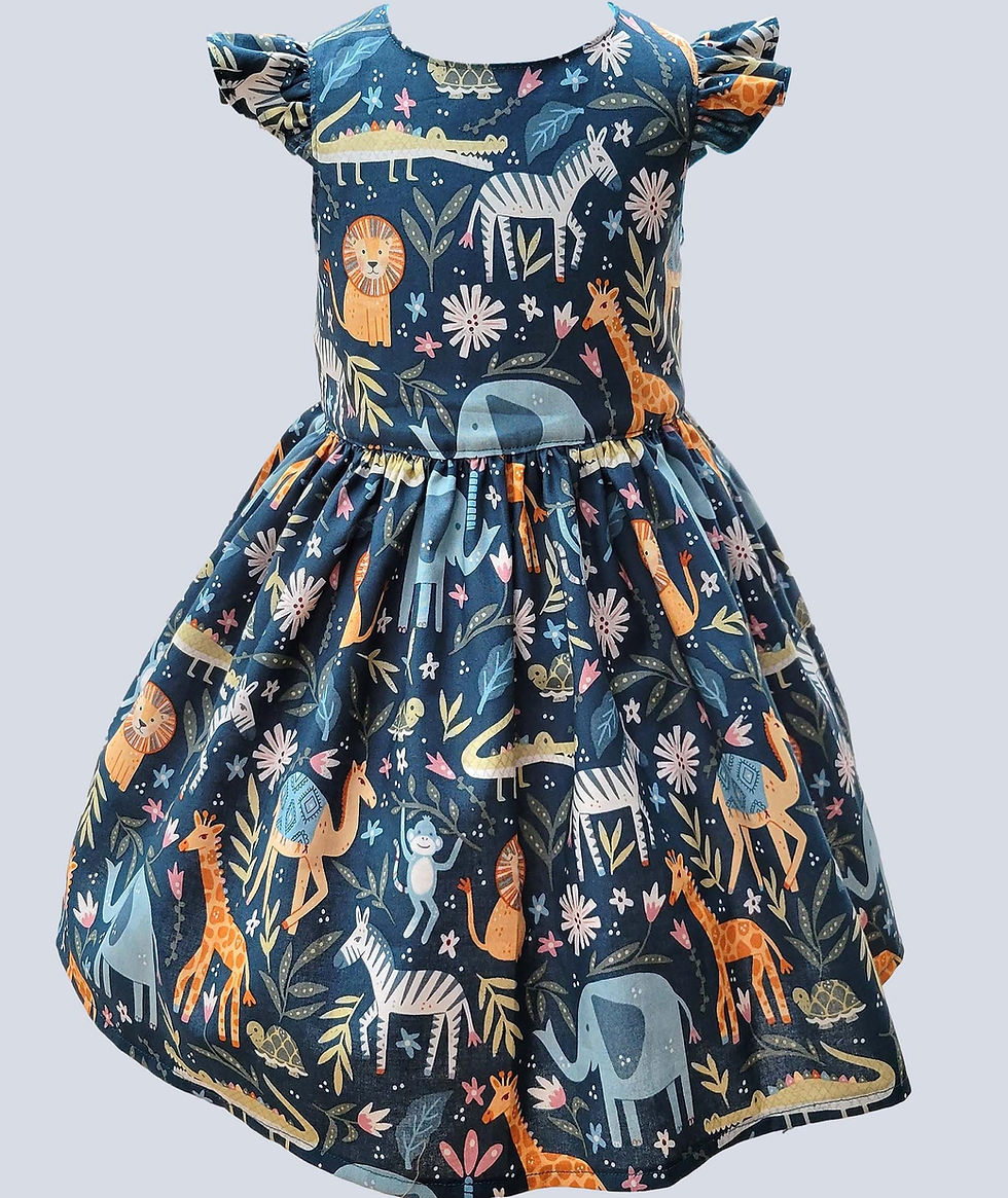 Thumbnail: Safari dress. Zoo themed dress. Animal baby dress. Jungle theme dress