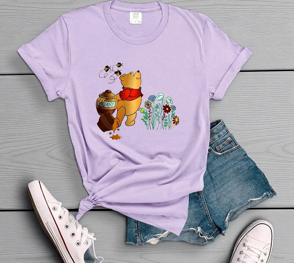 Thumbnail: Winnie the Pooh Printed and Embroidered Shirt - Classic Disney Design - Adorable